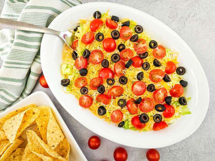 cream cheese taco dip in a white bowl