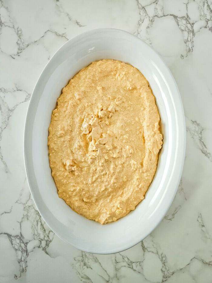cream cheese layer in the bowl