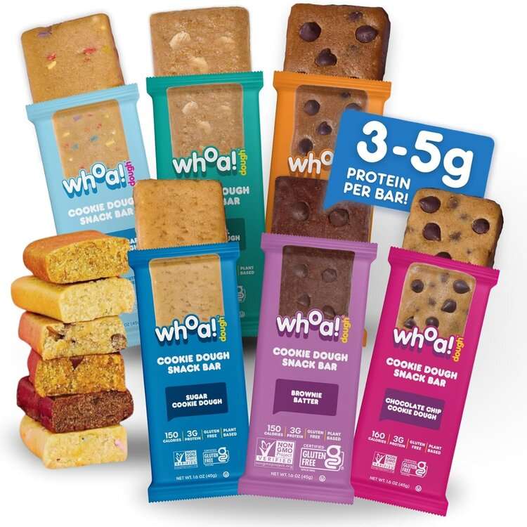 Whoa Dough Edible Cookie Dough Bars stock image