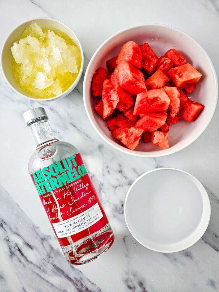 ingredients for summer cocktail
