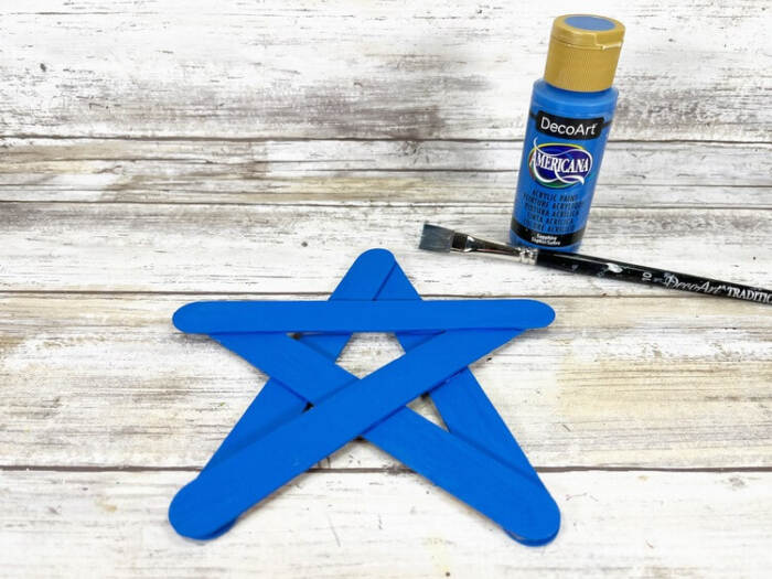 star painted blue