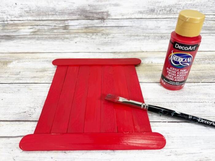 background of the sign painted red