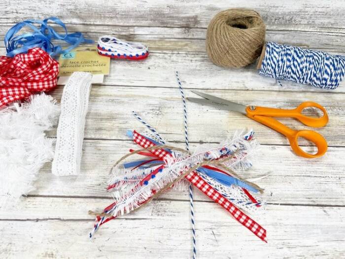 ribbon to decorate the star sign