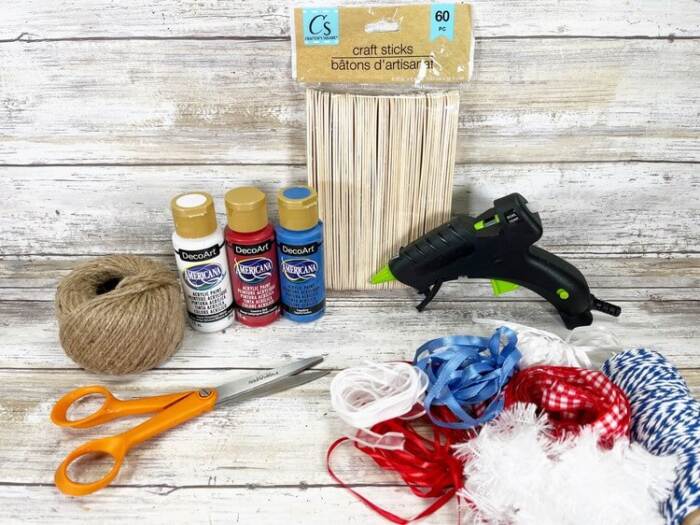 supplies for how to make a craft stick star sign