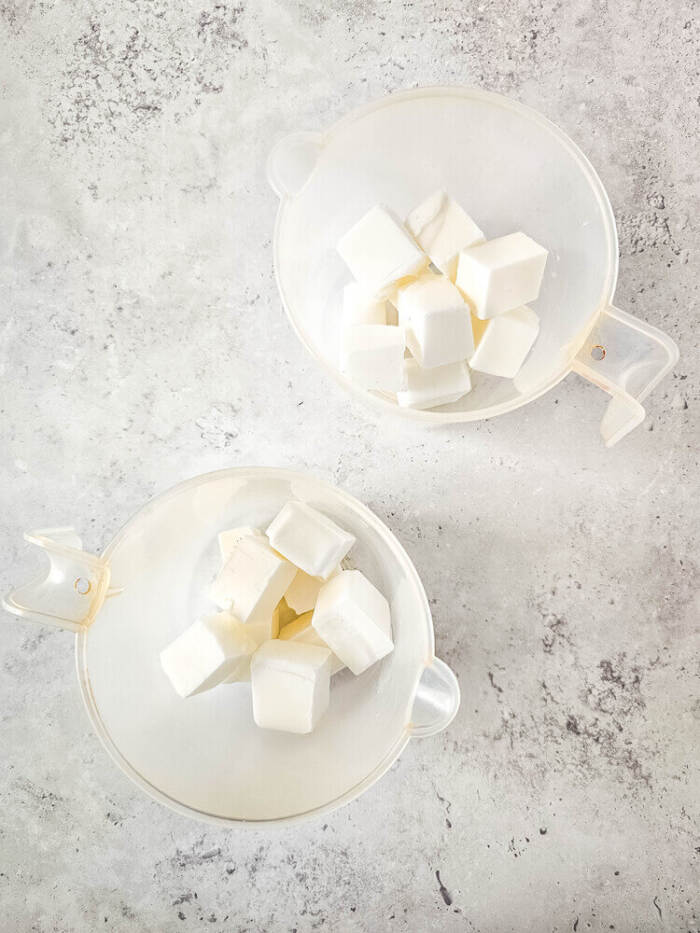 melt and pour soap in plastic containers