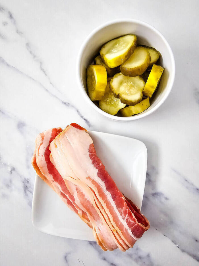 ingredients for bacon wrapped dilly bites