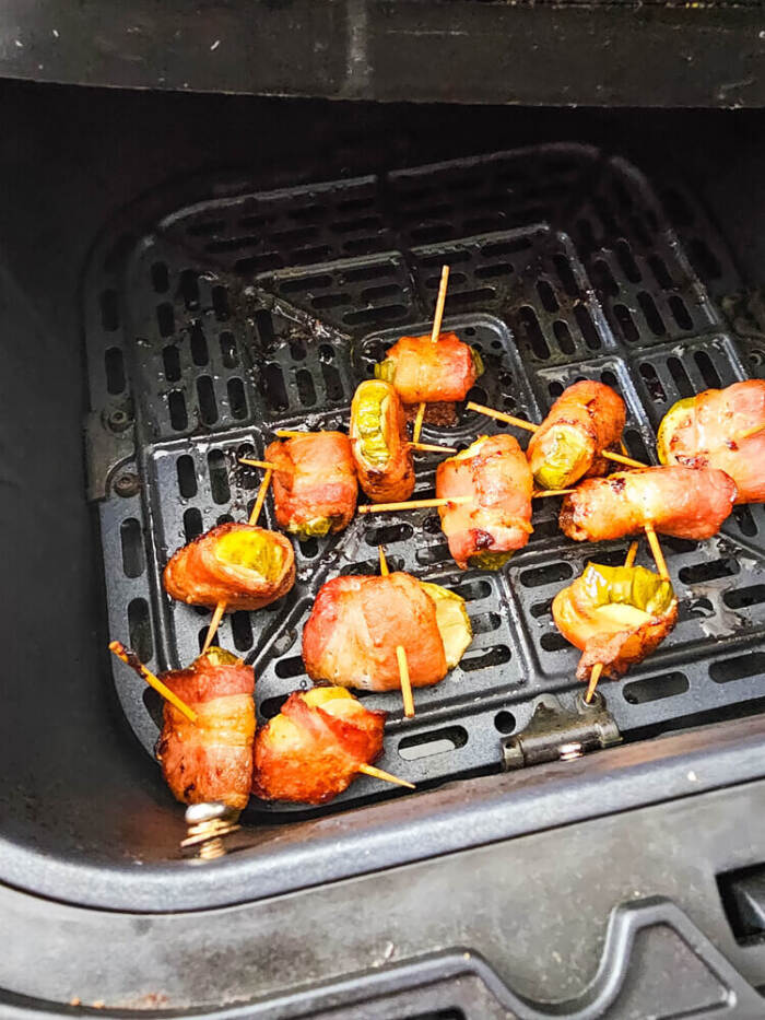 Bacon Wrapped Dilly Bites in the air fryer