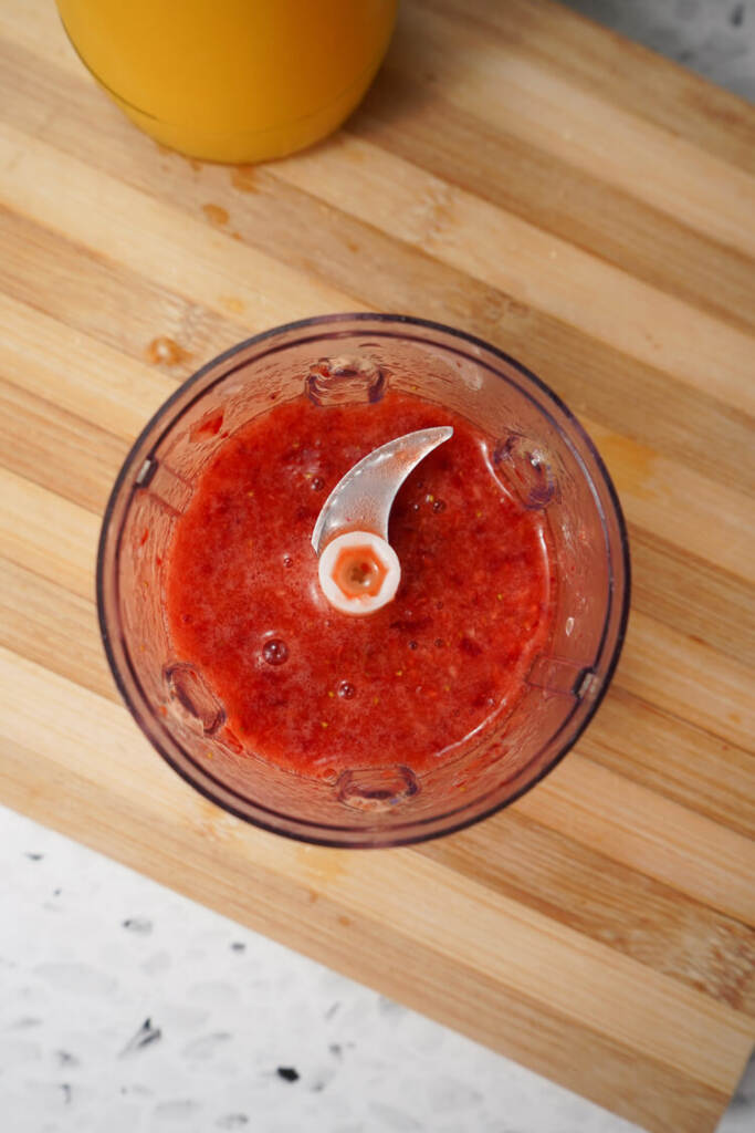 strawberries mashed together
