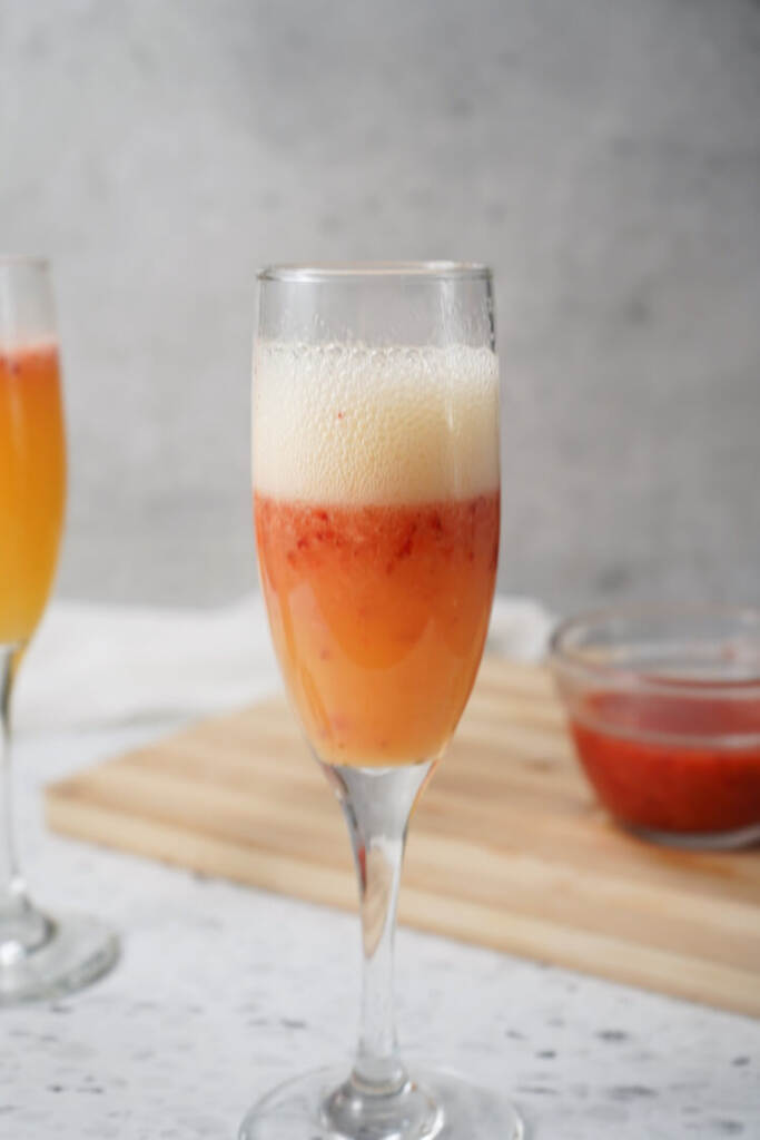 step 2 of making the mimosa