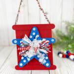 Patriotic Star Craft on a white board background