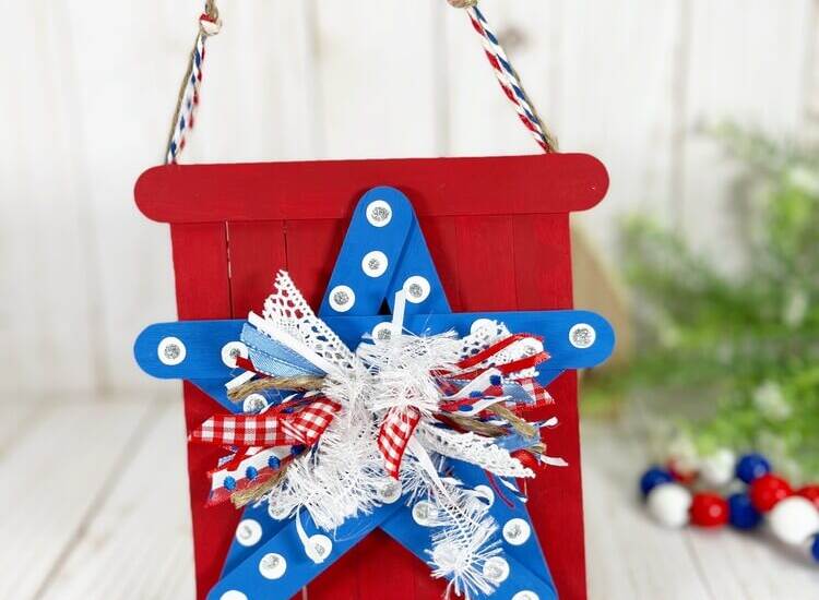 Patriotic Star Craft on a white board background