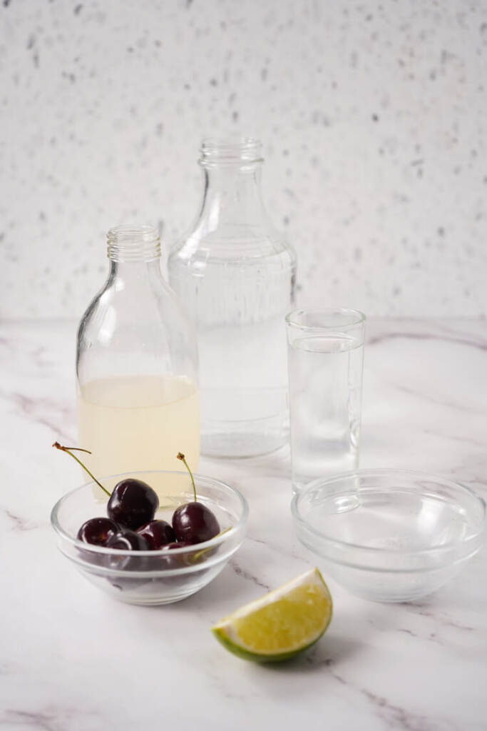 ingredients for Cherry Lemonade Cocktail