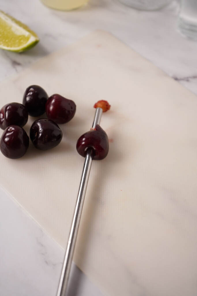 depitting the cherries