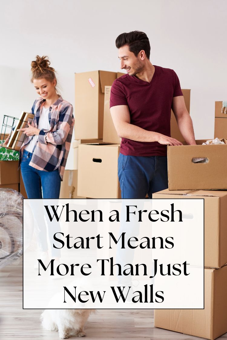 two people with moving boxes - text: When a Fresh Start Means More Than Just New Walls