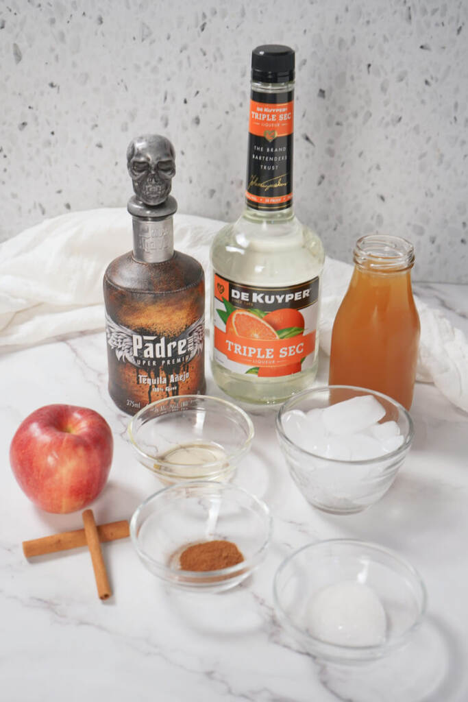 ingredients for Apple Autumn Margarita