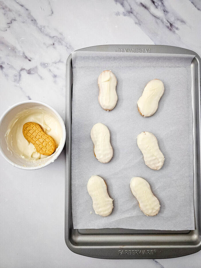 nutter butters covered in white chocolate