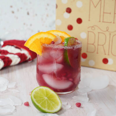 Christmas Margaritas with oranges and lime