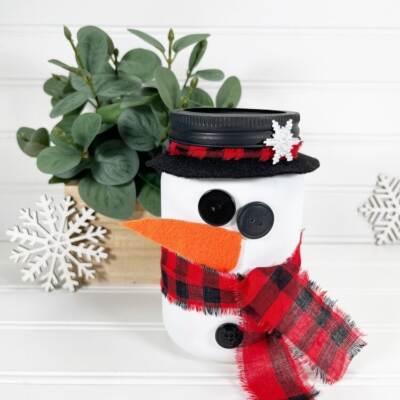 Mason Jar Snowman Craft