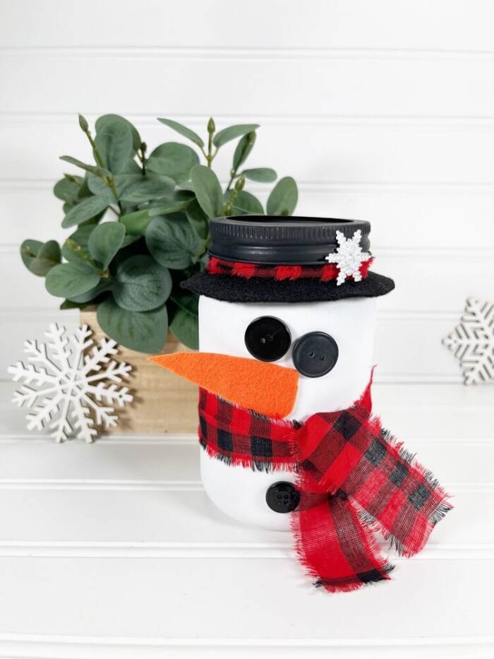 Mason Jar Snowman Craft