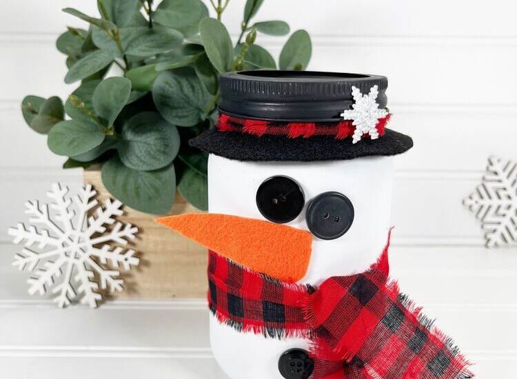 Mason Jar Snowman Craft