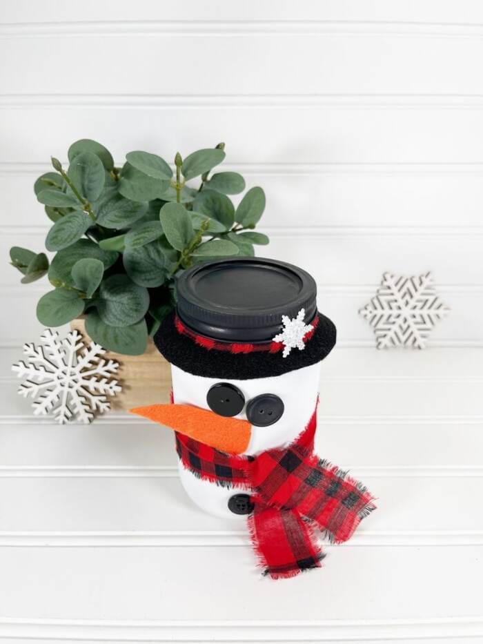 Mason Jar Snowman Craft