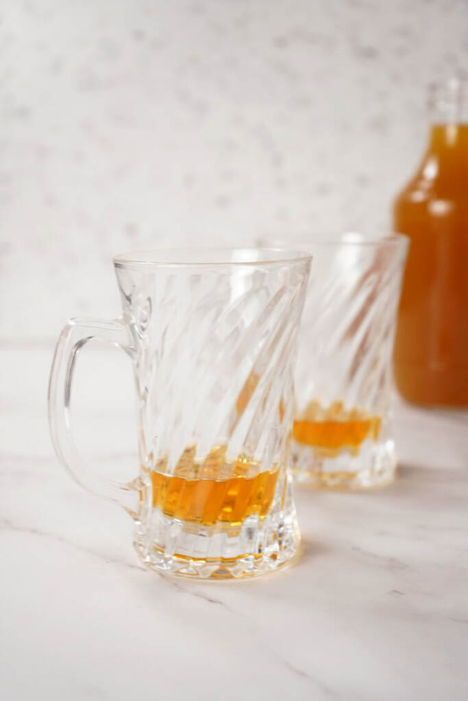 bourbon in the glasses
