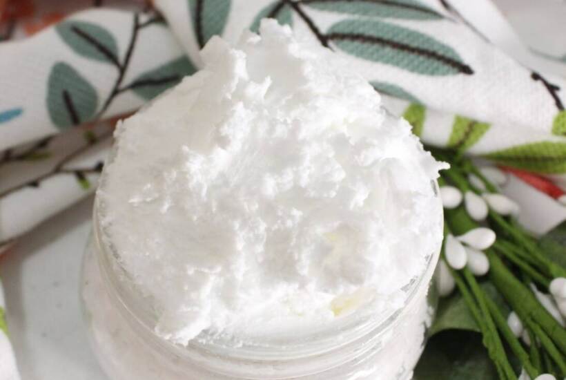 Aloe Vera Whipped Soap in a jar.