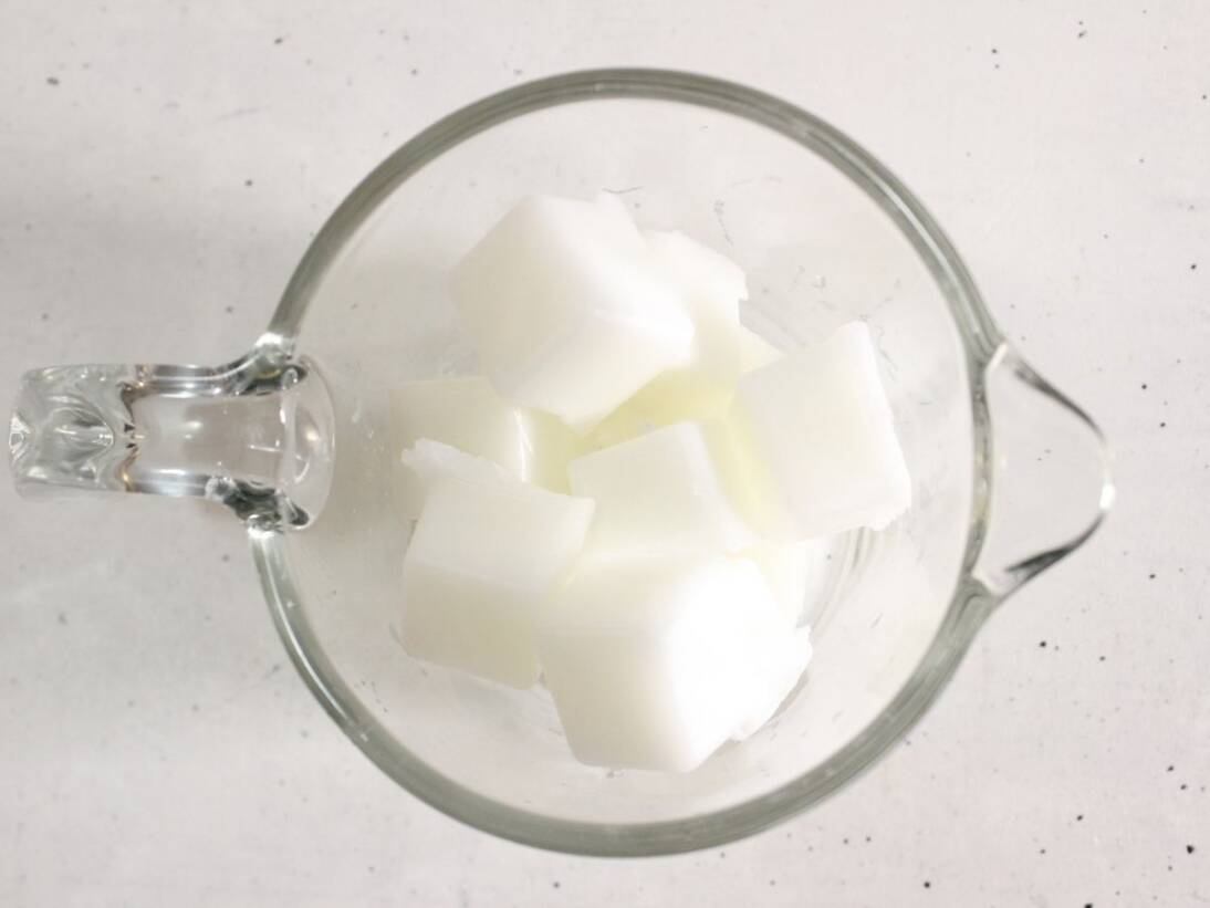 diced soap base for whipped soap recipe.