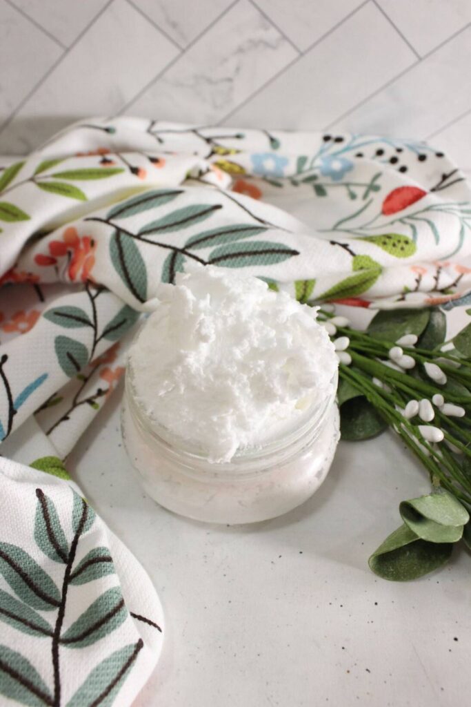 Whipped soap in a jar.