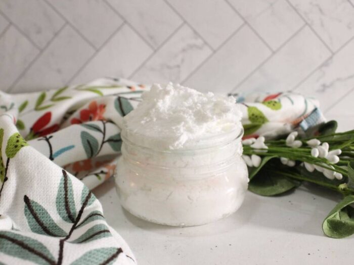 Horizontal image of whipped soap recipe.