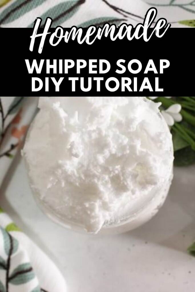 whipped soap in jar - text: homemade whipped soap diy tutorial