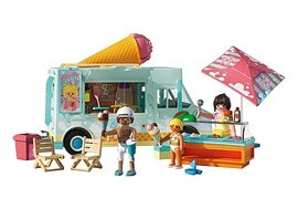 PLAYMOBIL Ice Cream Truck with Surf Shop stock image