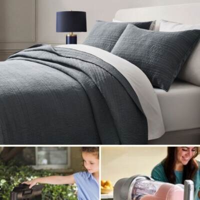text- top list of must haves for summer - bedding, kids smoker grill and smoothie maker